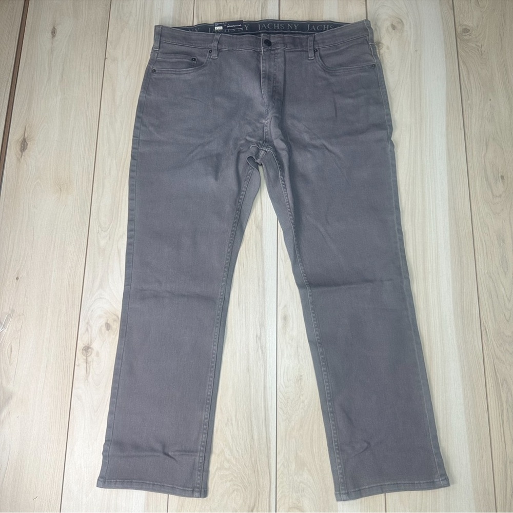 Jachs NY Men's 5 Pocket Denim Pant Size 40 X 30 Grey, Straight Fit,  Stretch,New
